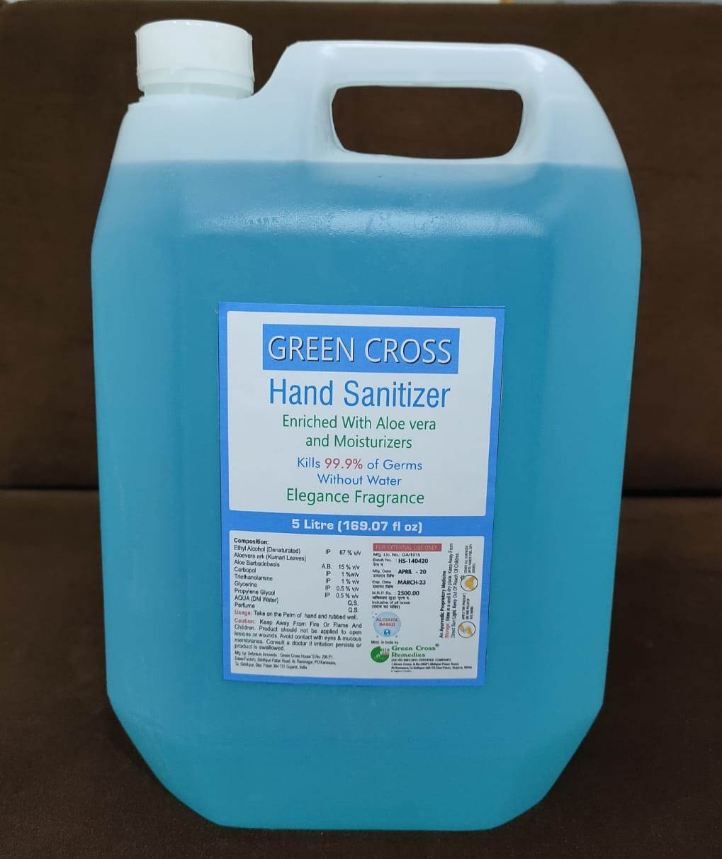 GREEN CROSS HAND SANITIZER GEL 5 LITER (SEMI GEL BASE)